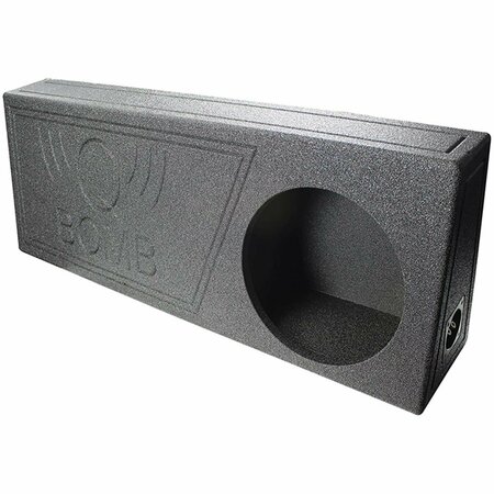 Q POWER 12 in. Single Ported SPL Empty Woofer Box with Bedliner spray QBTRUCK112V